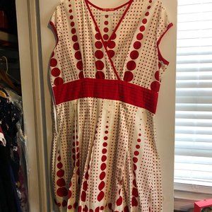 Red/White woven dress